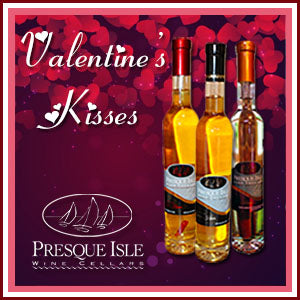Presque Isle Wine Cellars perfect Valentines Kisses ice wine gift package