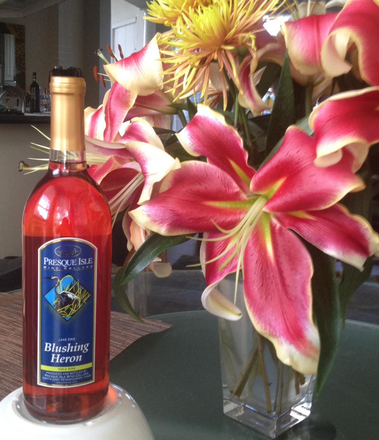 Presque Isle Wine Cellars Blushing Heron sweet rose photo