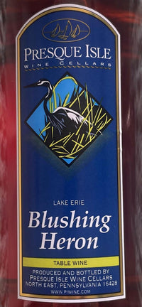 Presque Isle Wine Cellars Blushing Heron sweet rose Creekside Label photo