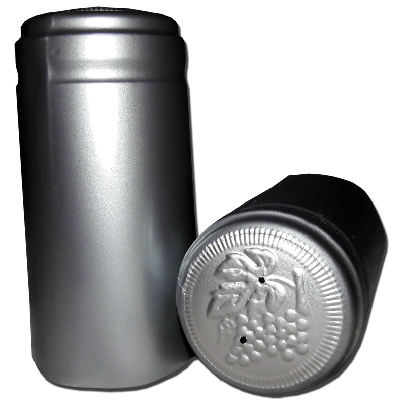 Plastic Heat-Shrink Capsule; Cork Finish, Argento Silver Color Option product photo