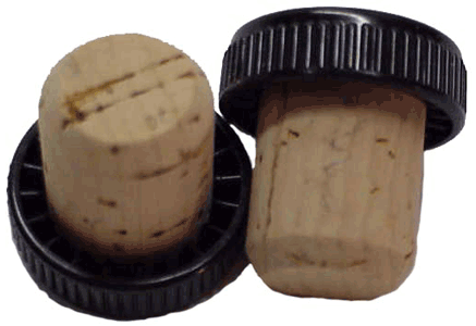 Corks: Plastic Top, Natural Cork