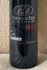 Presque Isle Wine Cellars Bin 64 Series Carmenere dry red wine photo