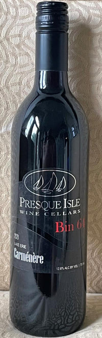 Presque Isle Wine Cellars Bin 64 Series Carmenere dry red wine photo