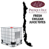 Presque Isle Wine Cellars Fresh Chilean Juice Totes with a large tote on a white background with map of Chile
