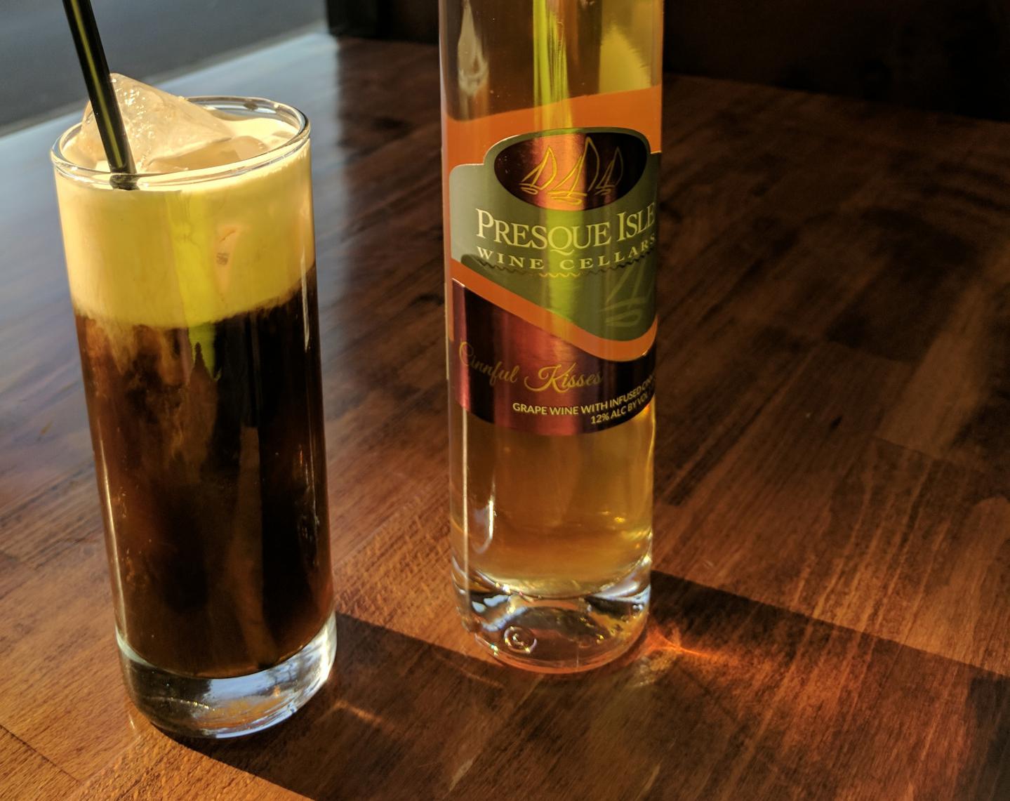 Presque Isle Wine Cellars Cinnior Cinnful Kisses cinnamon infused ice wine and coffee cocktail