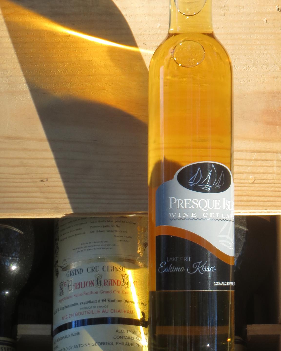 Presque Isle Wine Cellars Award-Winning Eskimo Kisses Vidal Ice Wine bottle
