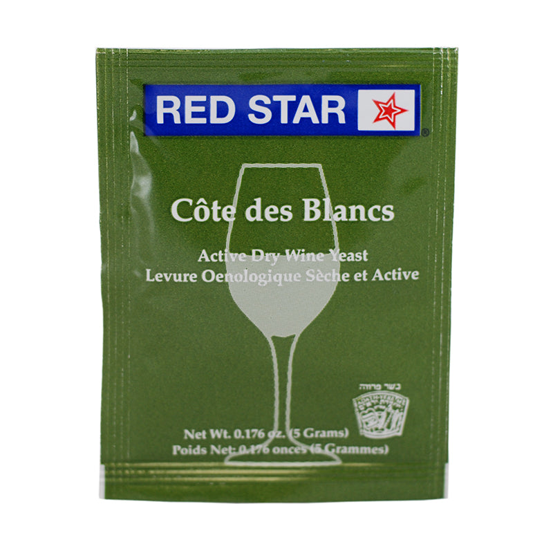 Red Star Cote des Blanc Wine Yeast; 5 gram packet