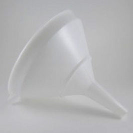Funnel, plastic 12" top, with strainer