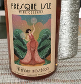 Presque Isle Wine Cellars Freeport Rosecco semi-dry sparkling Rose wine photo