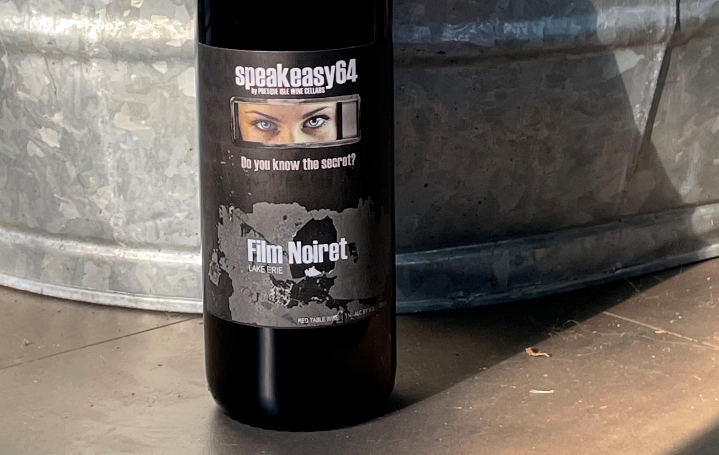 Presque Isle Wine Cellars multi award-winning Noiret dry red wine bottle