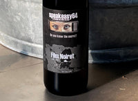 Presque Isle Wine Cellars Noiret dry red wine Speakeasy64 Series label and bottle
