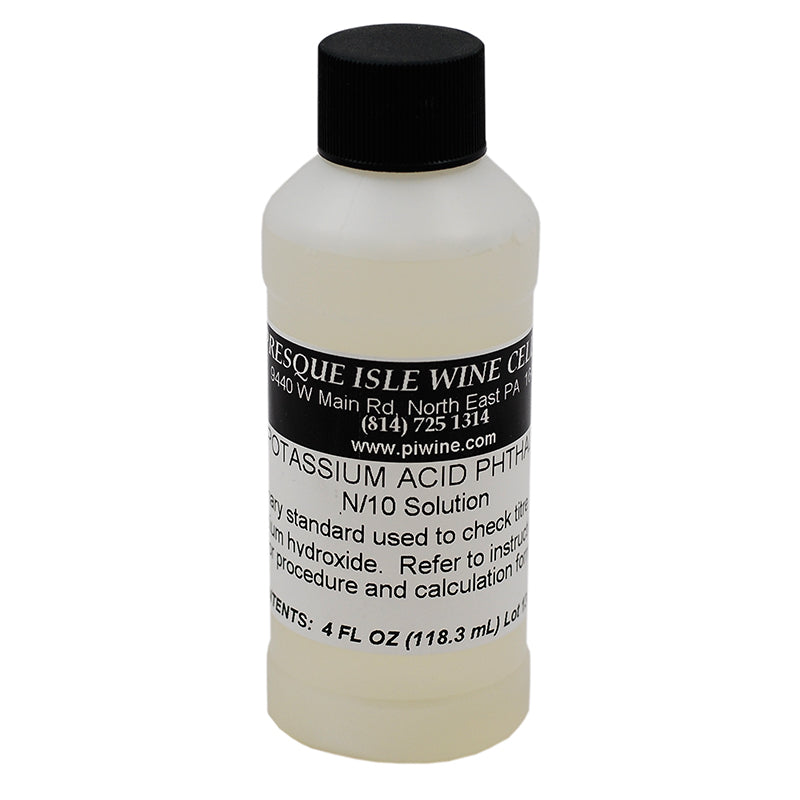 Potassium Acid Phthalate (N/10 solution): 4 oz  (118 mL)