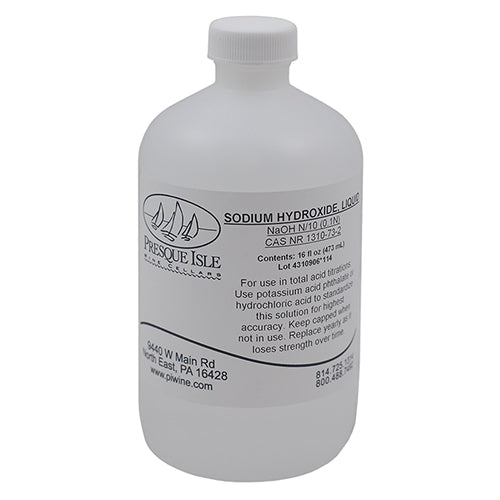 Sodium Hydroxide 0.1N (N/10 solution) for Acid Titration: 16 oz bottle product photo