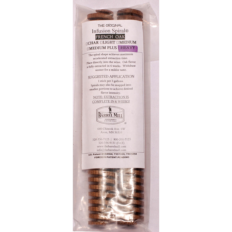 French Oak Infusion Spirals for 6 Gallon Batches, Multi Toast Options