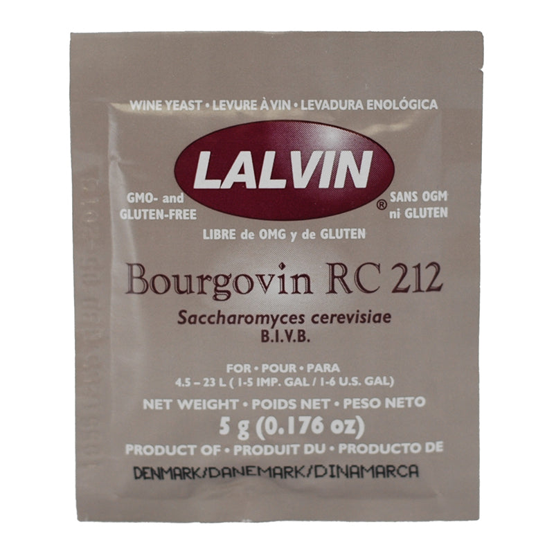 Lalvin Bourgovin (RC212) Wine Yeast 5-gram packet product photo