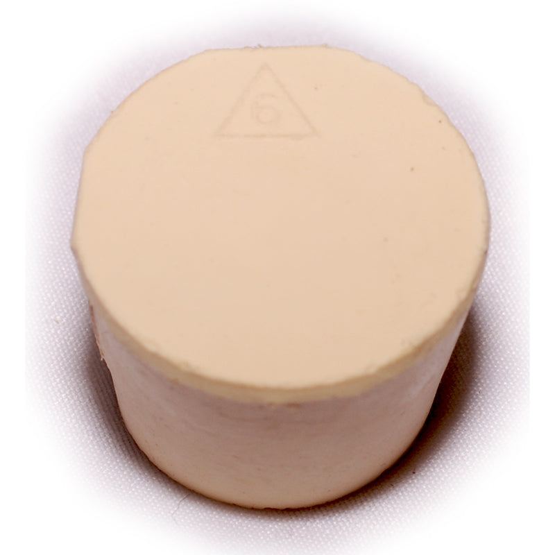 Rubber Stopper #6 Solid, Tapered: Tail-1.06" Top-1.30" product photo