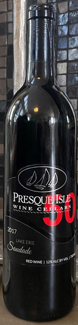 Presque Isle Wine Cellars Saudade red Bordeaux blend wine bottle