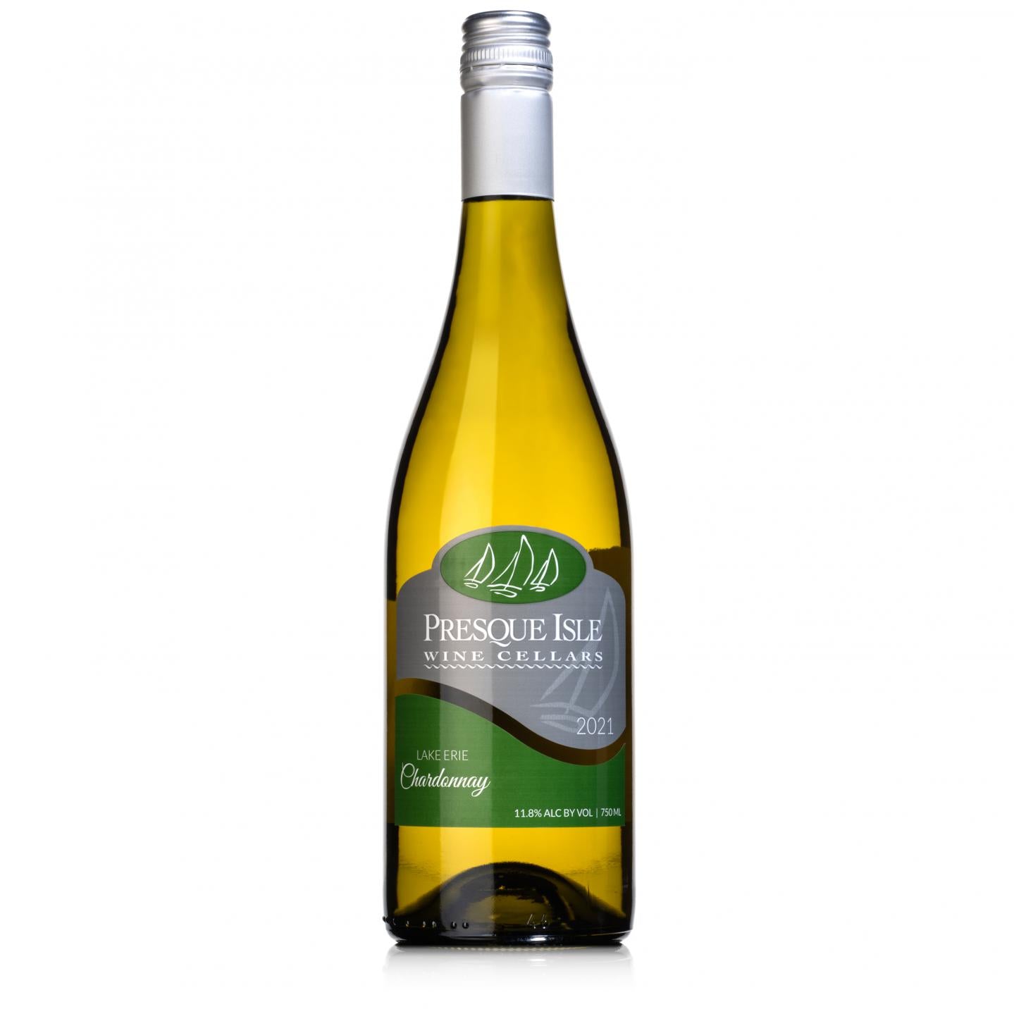 Presque Isle Wine Cellars Chardonnay dry white wine bottle