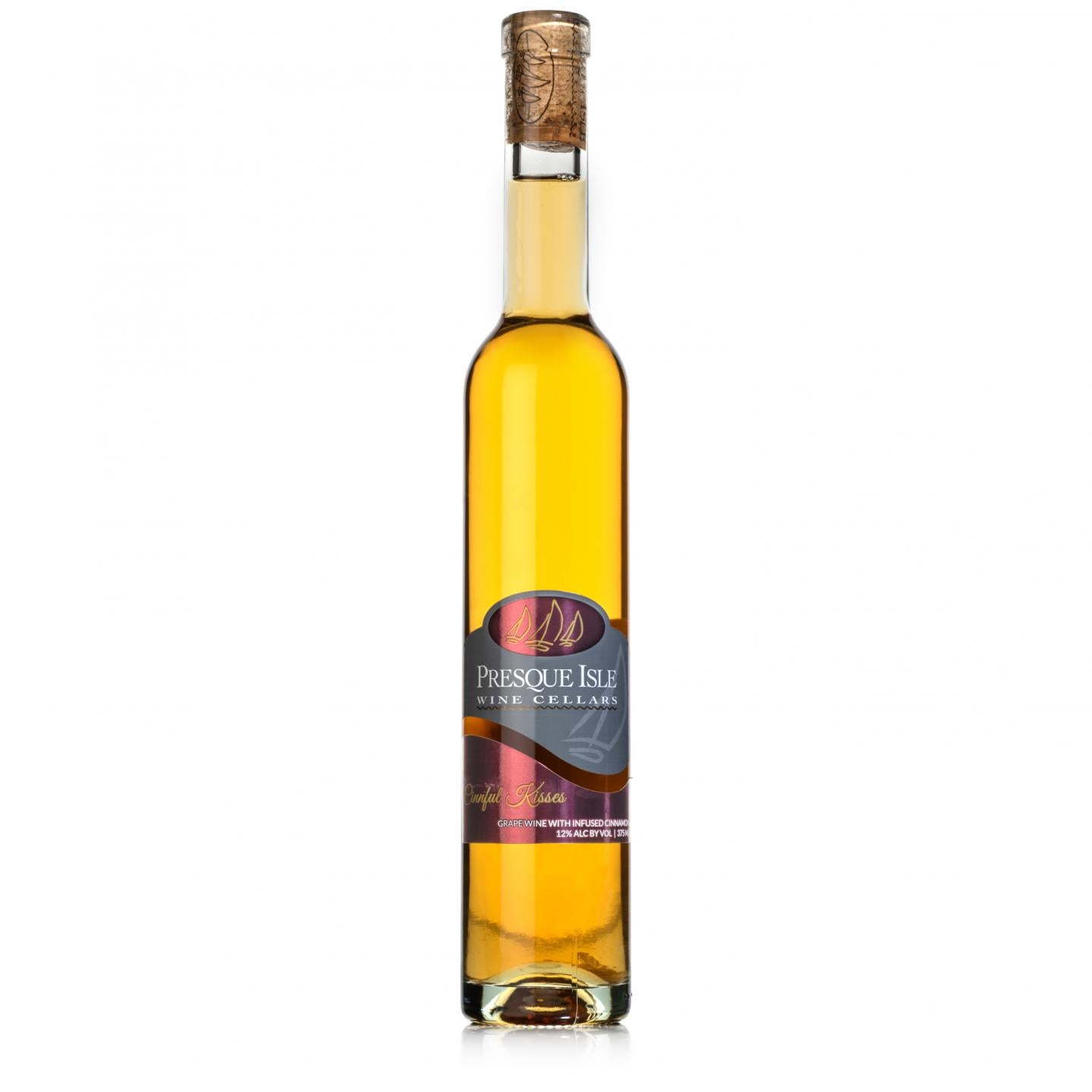 Presque Isle Wine Cellars Cinnful Kisses cinnamon infused ice wine bottle