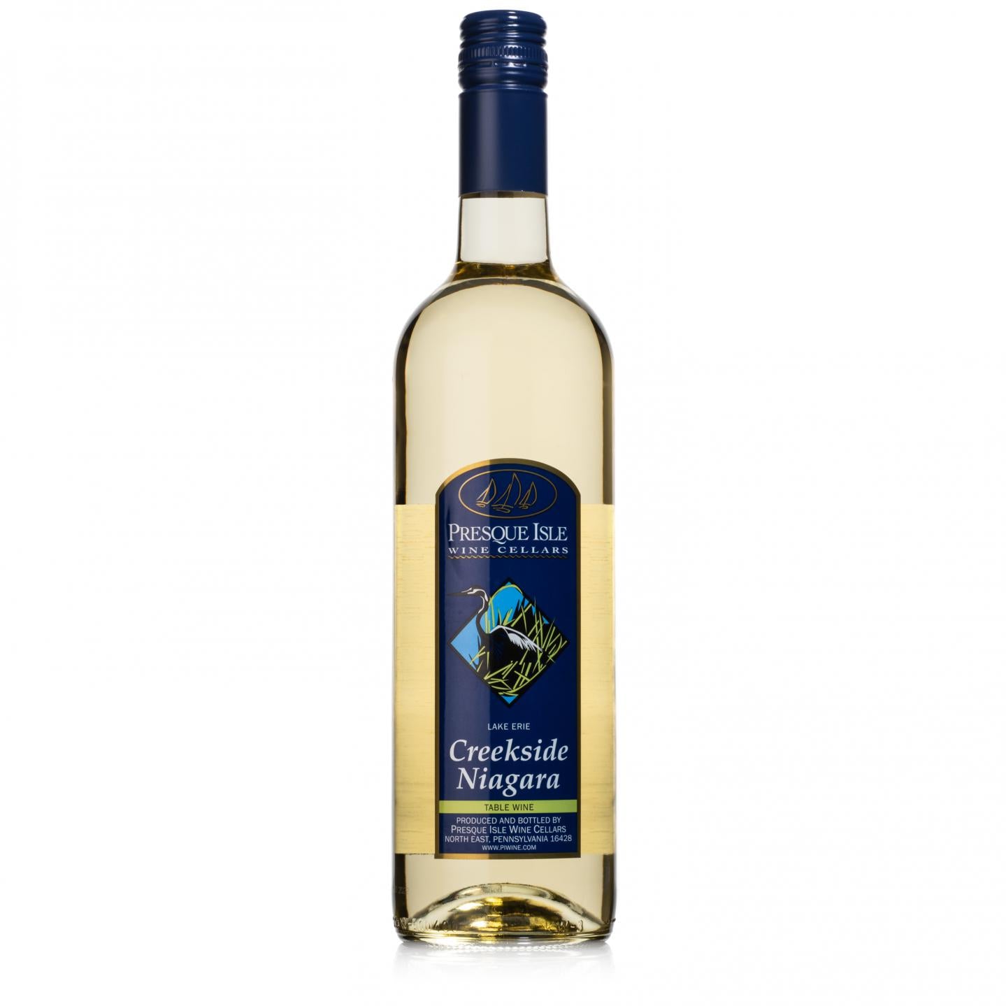 Presque Isle Wine Cellars Creekside Niagara sweet white wine bottle