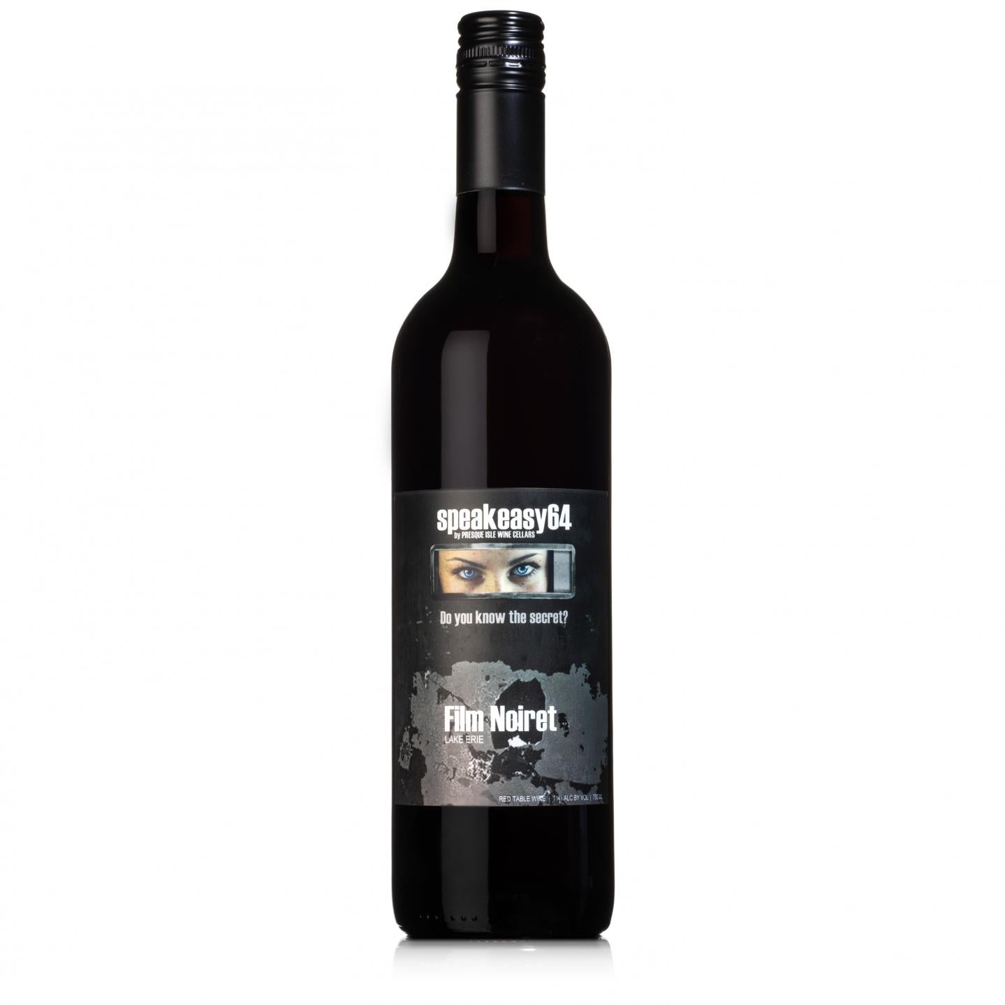 Presque Isle Wine Cellars Noiret dry red wine bottle