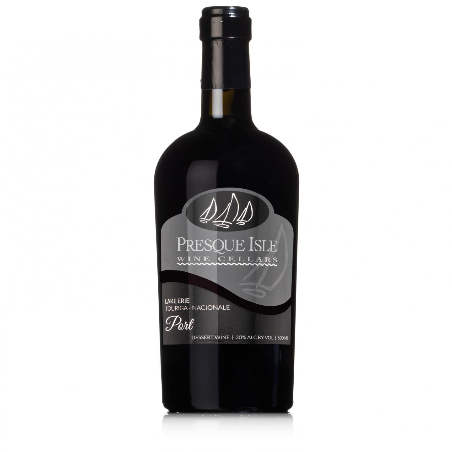 Presque Isle Wine Cellars Port fortified red wine bottle
