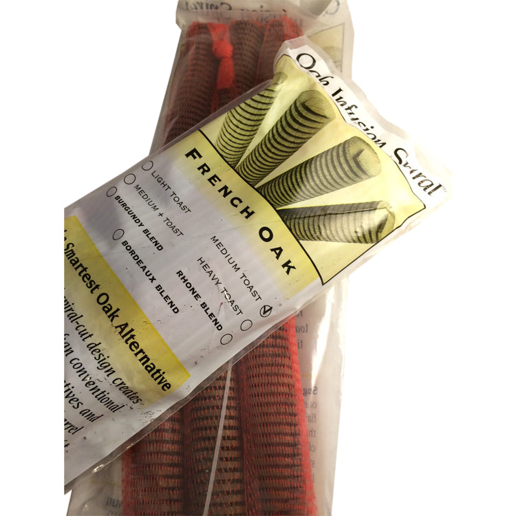 French Oak Infusion Spirals for 59 Gallon Batches, Medium or Heavy Toast