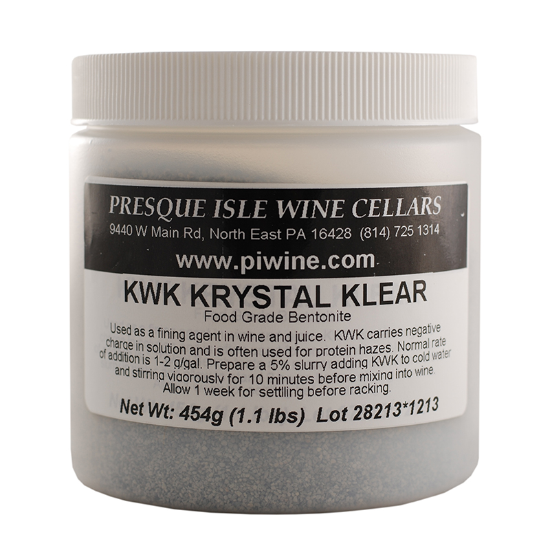 Bentonite Powder, Volclay KWK Krystal Klear: Wine making Additives and Chemicals
