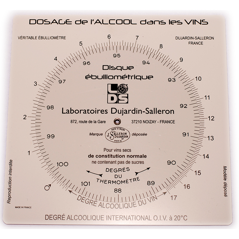 Ebulliometer calculation disc for calculating results | Winemaking testing and supplies