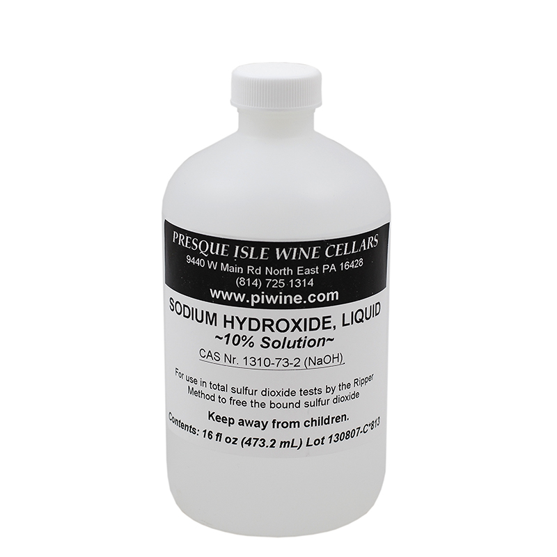 Sodium Hydroxide (10% solution) for Free SO2 ripper test | Wine making Testing and Supplies