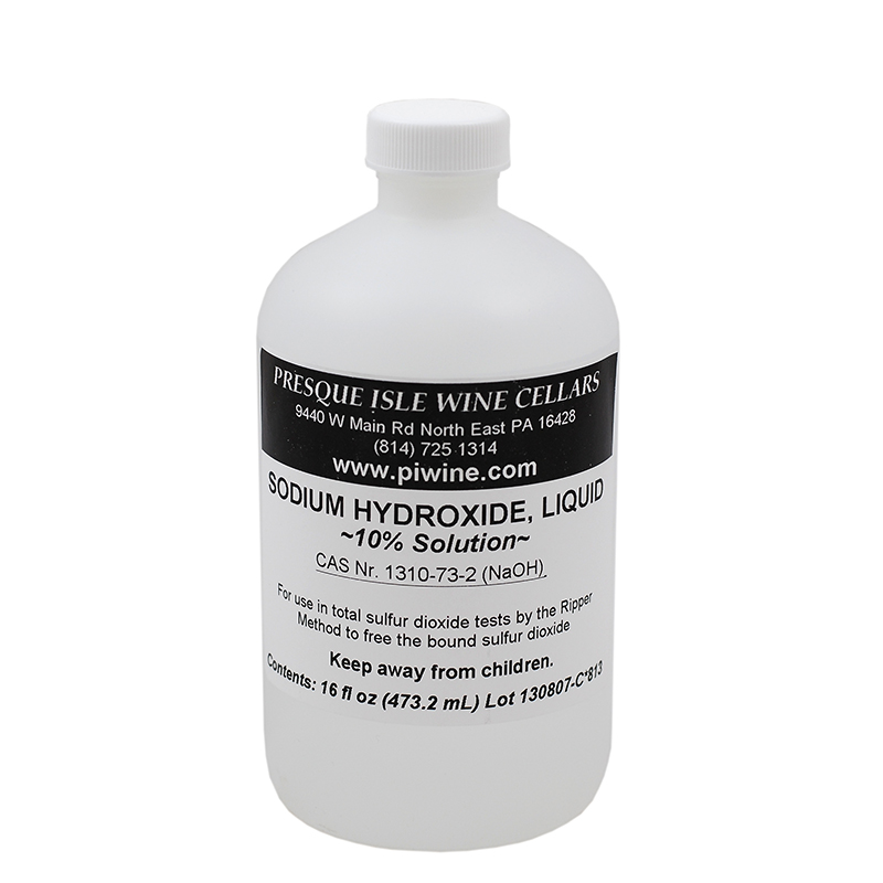 Sodium Hydroxide (10% solution): 16 oz bottle (473 mL)