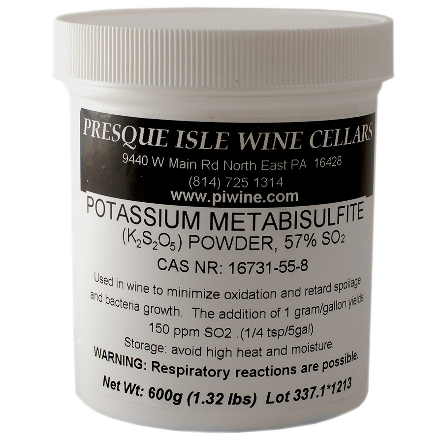 Potassium Metabisulfite Powder Wine anti-oxidant additive | Winemaking Supplies