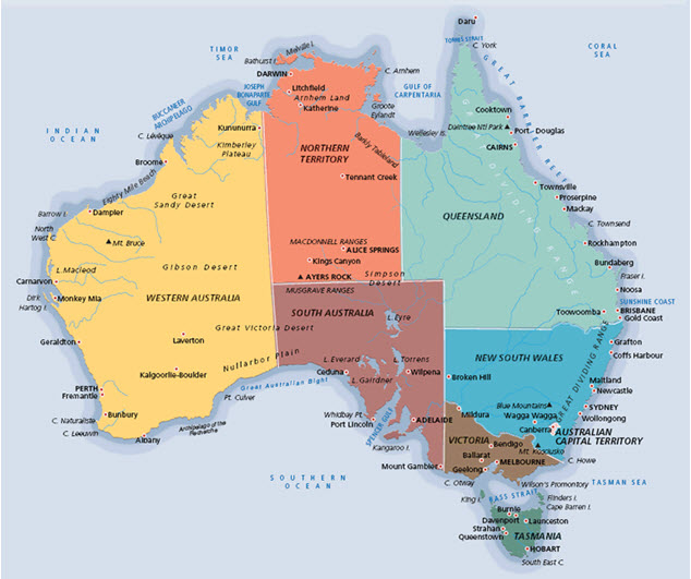 Map of Fresh Australia Juices for Wine making